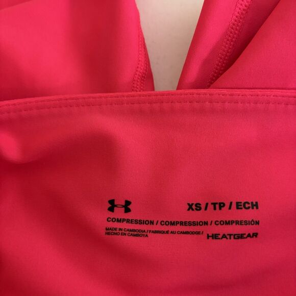 Under Armour Shorts Women's XS Neon Pink Biker Compression Athletic - Picture 5 of 9